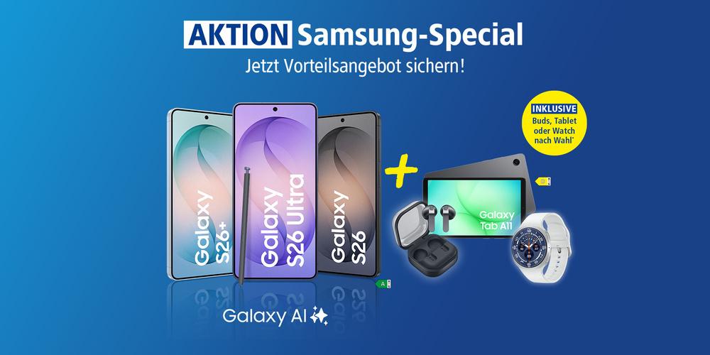 Aktion Samsung-Special Samsung Galaxy S26 inklusive Wunsch Gadget 