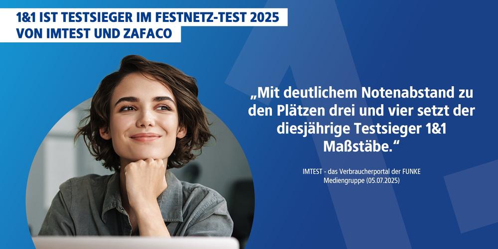 1und1 Breitband Testsieg IMTEST