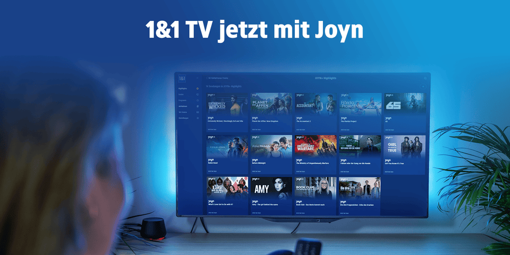 1&1 integriert die Streaming-Plattform Joyn in 1&1 TV